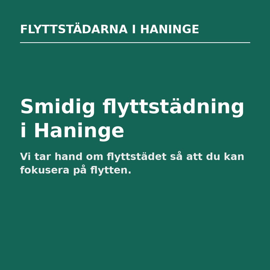 Flyttstädning av tom bostad